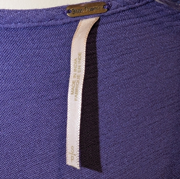 Free people boho Purple blouse size Small - Picture 8 of 9